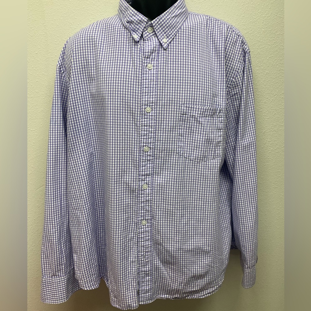 Men's J. Crew Flex Washed Button Down Long Sleeve Shirt  XXL Slim Untucked JCrew